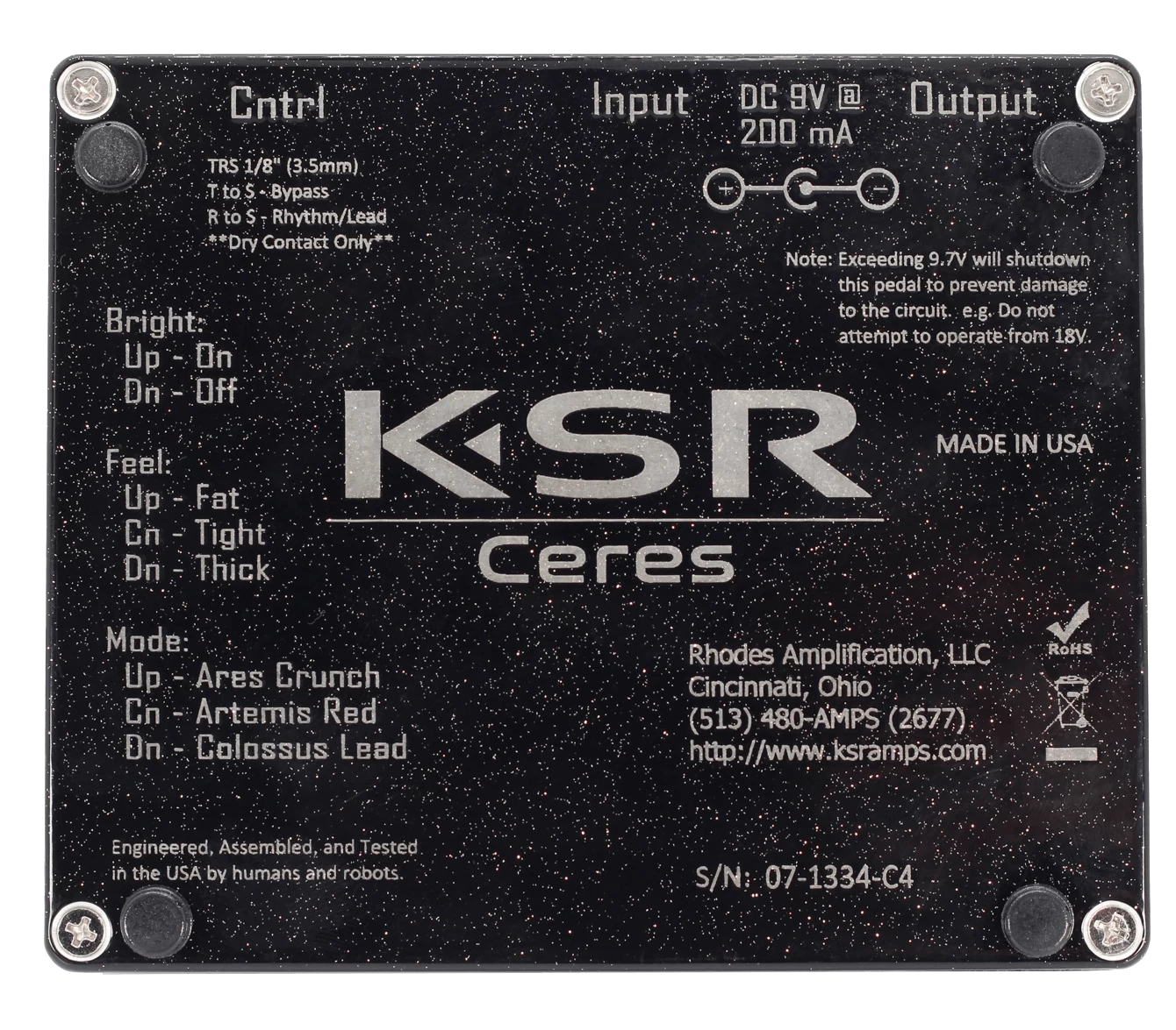 KSR Ceres 3 Channel High-Gain Preamp Pedal 3 KSR Ceres 3 Channel High-Gain Preamp Pedal - Image 3