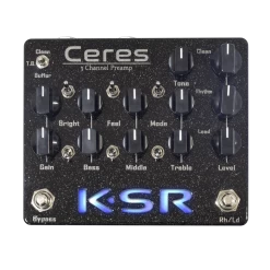 KSR Ceres 3 Channel High-Gain Preamp Pedal 25 KSR Ceres 3 Channel High-Gain Preamp Pedal -Professional Guitar Store KSR CERES ksr ceres front led on blue