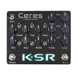 KSR Ceres 3 Channel High-Gain Preamp Pedal 26 KSR Ceres 3 Channel High-Gain Preamp Pedal -Professional Guitar Store KSR CERES ksr ceres front led on cyan