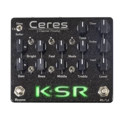 KSR Ceres 3 Channel High-Gain Preamp Pedal 27 KSR Ceres 3 Channel High-Gain Preamp Pedal -Professional Guitar Store KSR CERES ksr ceres front led on green