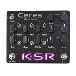 KSR Ceres 3 Channel High-Gain Preamp Pedal 28 KSR Ceres 3 Channel High-Gain Preamp Pedal -Professional Guitar Store KSR CERES ksr ceres front led on purple