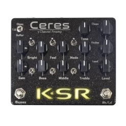 KSR Ceres 3 Channel High-Gain Preamp Pedal 29 KSR Ceres 3 Channel High-Gain Preamp Pedal -Professional Guitar Store KSR CERES ksr ceres front led on yellow