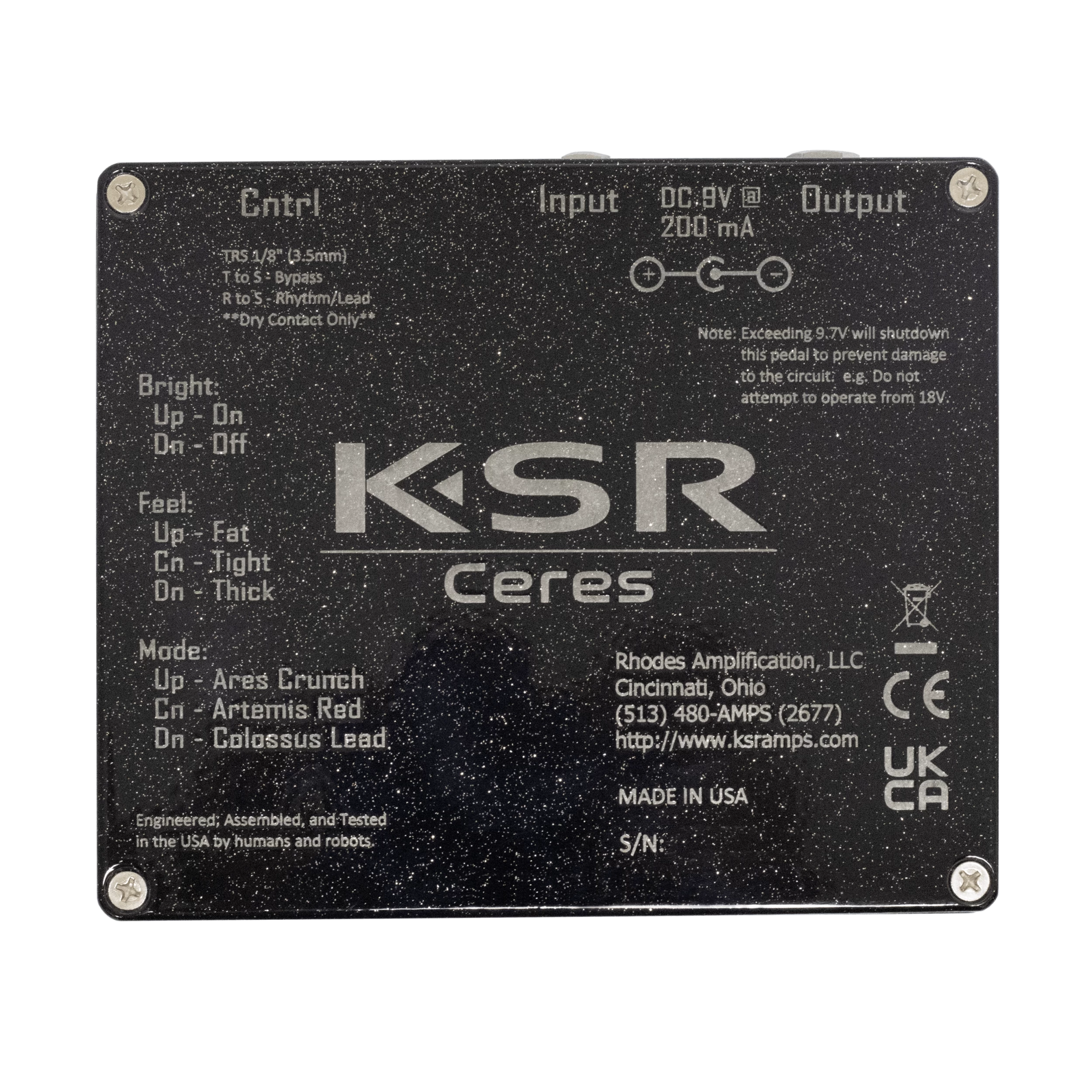 KSR Ceres 3 Channel High-Gain Preamp Pedal 8 KSR Ceres 3 Channel High-Gain Preamp Pedal - Image 8