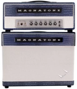 Magnatone Super Fifteen Limited Edition Head & 2x12 Cabinet In Blue Croc Finish