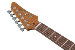 Ibanez MMN1-TAB Martin Miller Signature Electric Guitar In Transparent Aqua Blue -Professional Guitar Store MMN1 TAB Ibanez MMN1 TAB Martin Miller Headstock