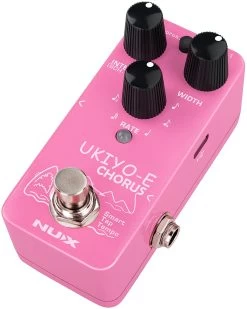 NUX NCH-4 Ukiyo-E Mini Chorus Pedal -Professional Guitar Store NCH 4 Nux Ukiyo E Mini Chorus Pedal in Pink Right