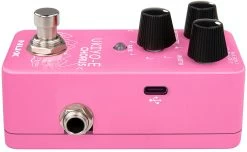 NUX NCH-4 Ukiyo-E Mini Chorus Pedal -Professional Guitar Store NCH 4 Nux Ukiyo E Mini Chorus Pedal in Pink Side