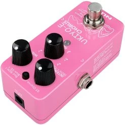 NUX NCH-4 Ukiyo-E Mini Chorus Pedal -Professional Guitar Store NCH 4 Nux Ukiyo E Mini Chorus Pedal in Pink Top
