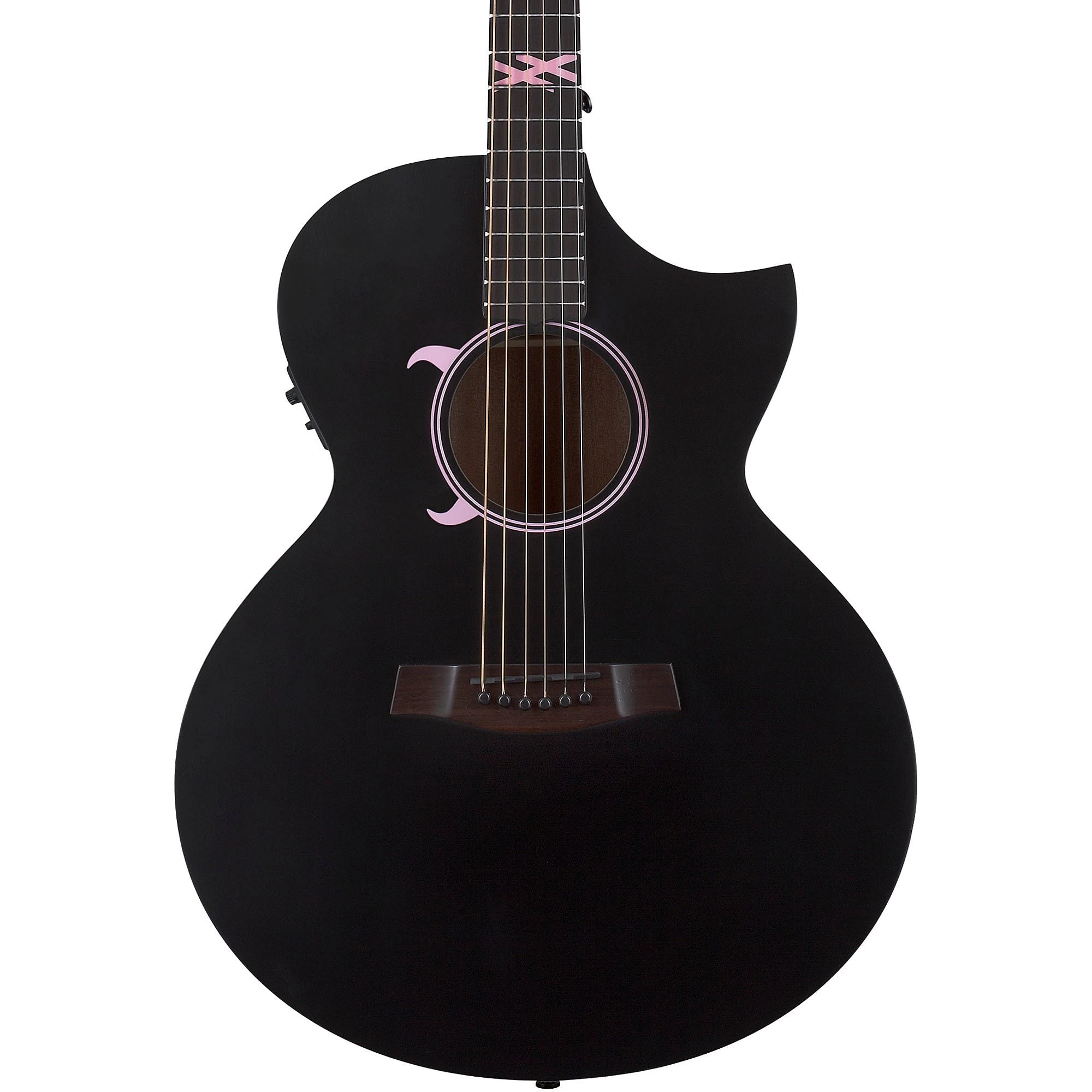 Schecter Machine Gun Kelly Signature Electro Acoustic Guitar In Satin Black 1 Schecter Machine Gun Kelly Signature Electro Acoustic Guitar In Satin Black