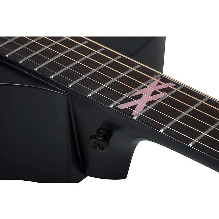 Schecter Machine Gun Kelly Signature Electro Acoustic Guitar In Satin Black 6 Schecter Machine Gun Kelly Signature Electro Acoustic Guitar In Satin Black - Image 6