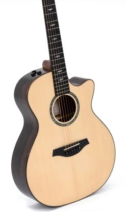 Sigma Modern Series GZCE-3+ Ziricote Cutaway Electro Acoustic Guitar 10 Sigma Modern Series GZCE-3+ Ziricote Cutaway Electro Acoustic Guitar -Professional Guitar Store SIG GZCE 3PLUS Sigma Modern Series GZCE 3 Plus Ziricote Body Angle