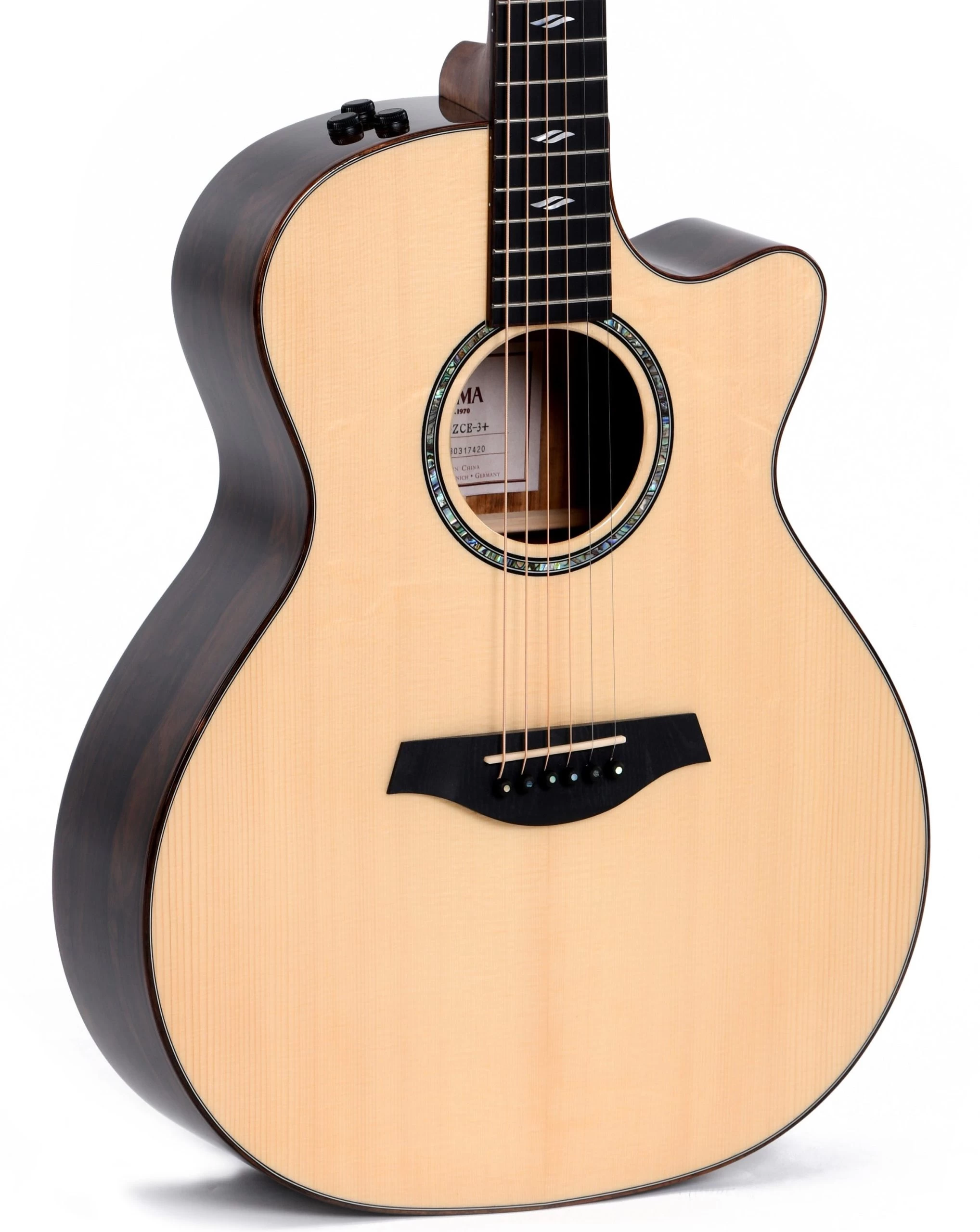 Sigma Modern Series GZCE-3+ Ziricote Cutaway Electro Acoustic Guitar 1 Sigma Modern Series GZCE-3+ Ziricote Cutaway Electro Acoustic Guitar