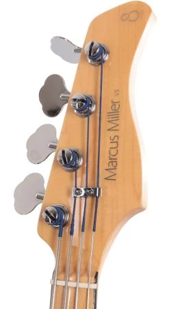 Sire Marcus Miller V5 24 Fret 4-String Fretless Bass Guitar In Vintage White -Professional Guitar Store SIREFL24V54VWH Sire V5 24 Fret 4 String Fretless Bass Vintage White Headstock