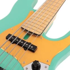 Sire Marcus Miller V5 24 Fret 5-String Fretless Bass Guitar In Mild Green -Professional Guitar Store SIREFL24V55MLG Sire V5 24 Fret 5 String Fretless Bass Mild Green Pickups