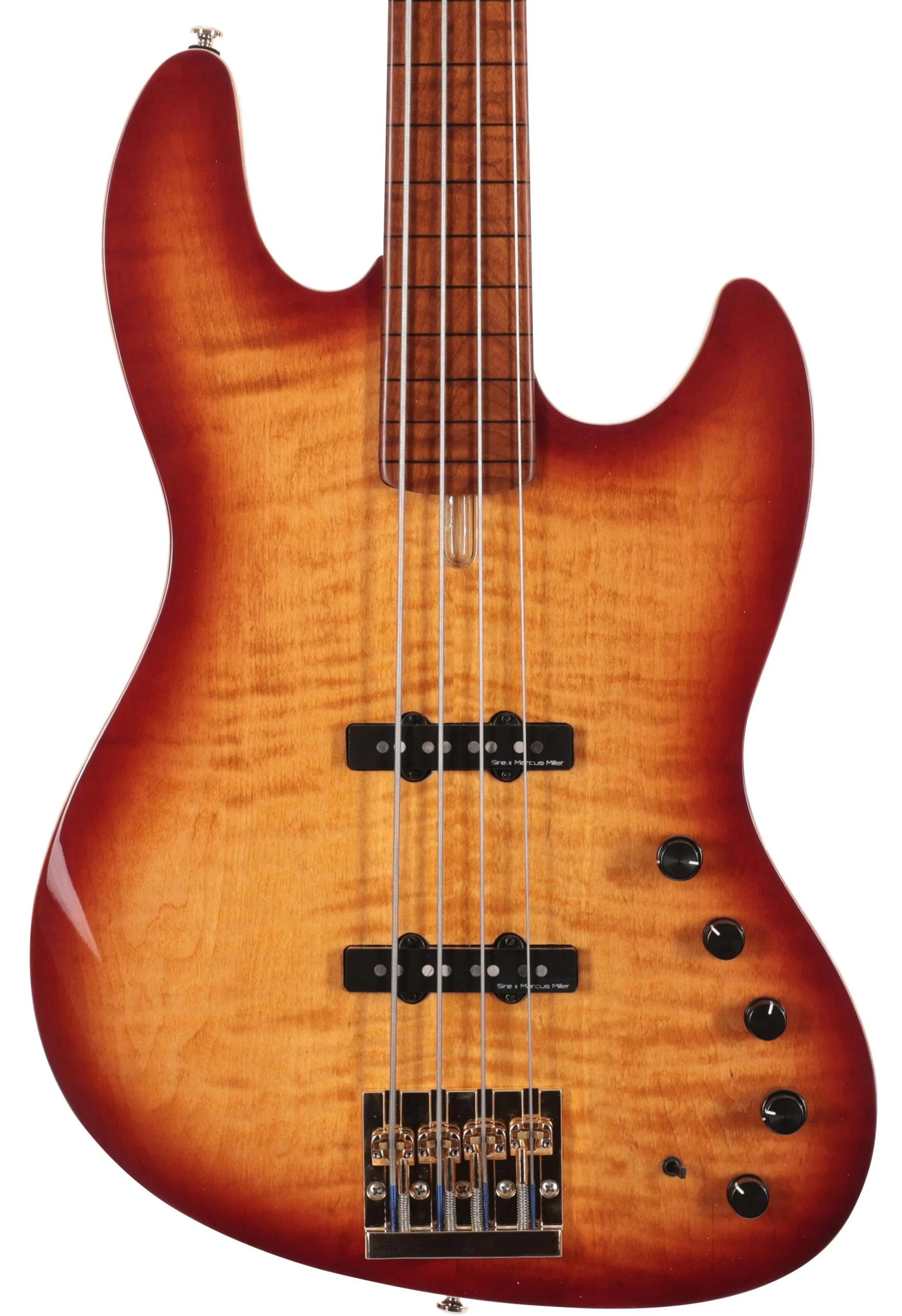 Sire Marcus Miller V10dx Swamp Ash 4-String Fretless Bass Guitar In Tobacco Sunburst 1 Sire Marcus Miller V10dx Swamp Ash 4-String Fretless Bass Guitar In Tobacco Sunburst