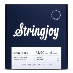 Stringjoy Signatures Bass VI Balanced Medium Gauge 24-90 Nickel Wound Strings