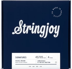 Stringjoy Light Top Heavy Bottom Gauge 45-105 4 String Long Scale Nickel Wound Bass Guitar Strings