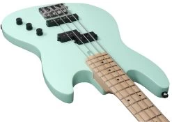 Sire Version 2 Marcus Miller U5 Short Scale Bass Guitar In Mint -Professional Guitar Store VER2U5A4MINT Sire U5 Bass Guitar Mint Green Without Binding Body Angle 2