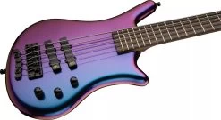 Warwick Special Edition GPS Thumb BO 5-String Bass Guitar In Custom Blue "Flip Flop" Colour-Shift Finish -Professional Guitar Store WAR0448 Warwick Custom Shop GPS Pro Thumb BO 5 String Bass Flip Flop Body Angle